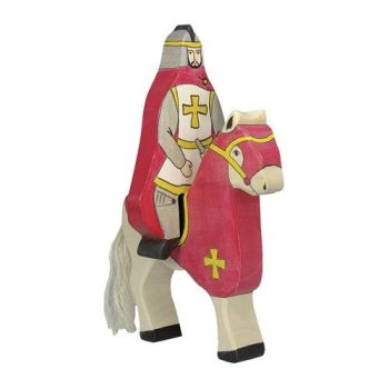 Holztiger lovag köpennyel és lóval, vörös