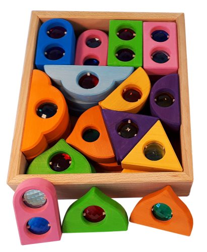 Bauspiel tündérablak, színes, 36 darabos fajáték