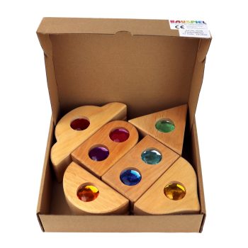   Bauspiel, csillogó tetők, nem átlátszó, 12 darabos fajáték