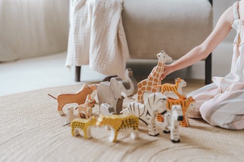 A szavanna állatai - Holztiger fajáték szett