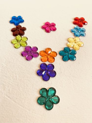 Bauspiel csillogó virág, 24 darabos