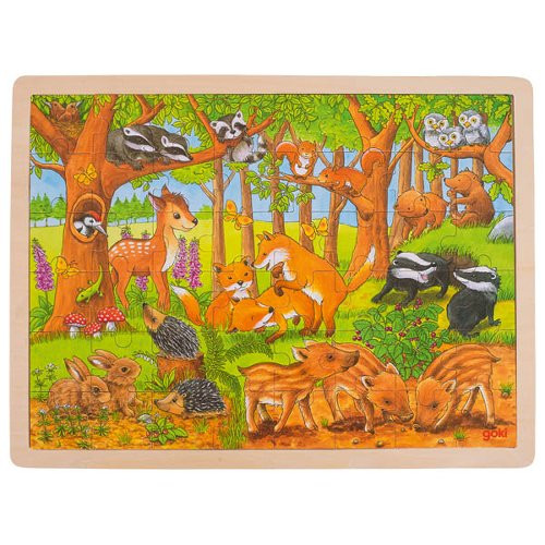 Goki fa puzzle - Az erdő állatai