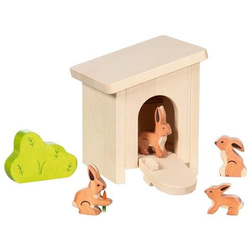 Holztiger nyuszi kuckó, nyuszikkal