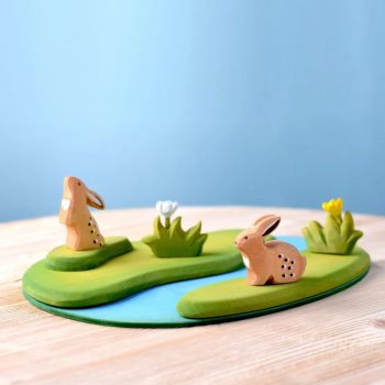 Bumbu Toys nyulak és vadvirágok fajáték szett