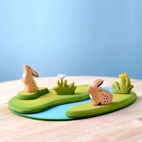 Bumbu Toys nyulak és vadvirágok fajáték szett