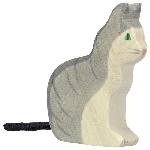 Holztiger macska fajáték, ülő