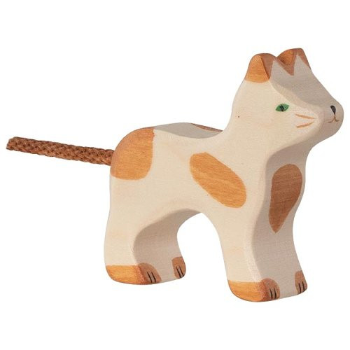 Holztiger macska fajáték, álló, barna foltos