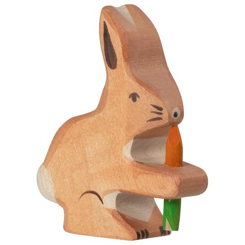 Holztiger nyúl, répával fajáték