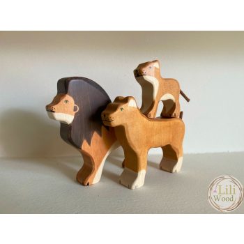 Holztiger oroszlán család