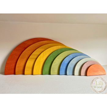 Szivárvány félkör lapok, 11-es, bordó fajáték